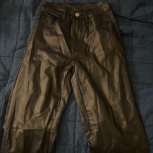 Black Faux Leather Pants